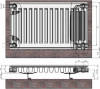 Radiators 11x400x500 Ventil Compact Termolux