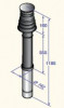 Dūmvads koaksiālais vertikālais D80/125, DY843